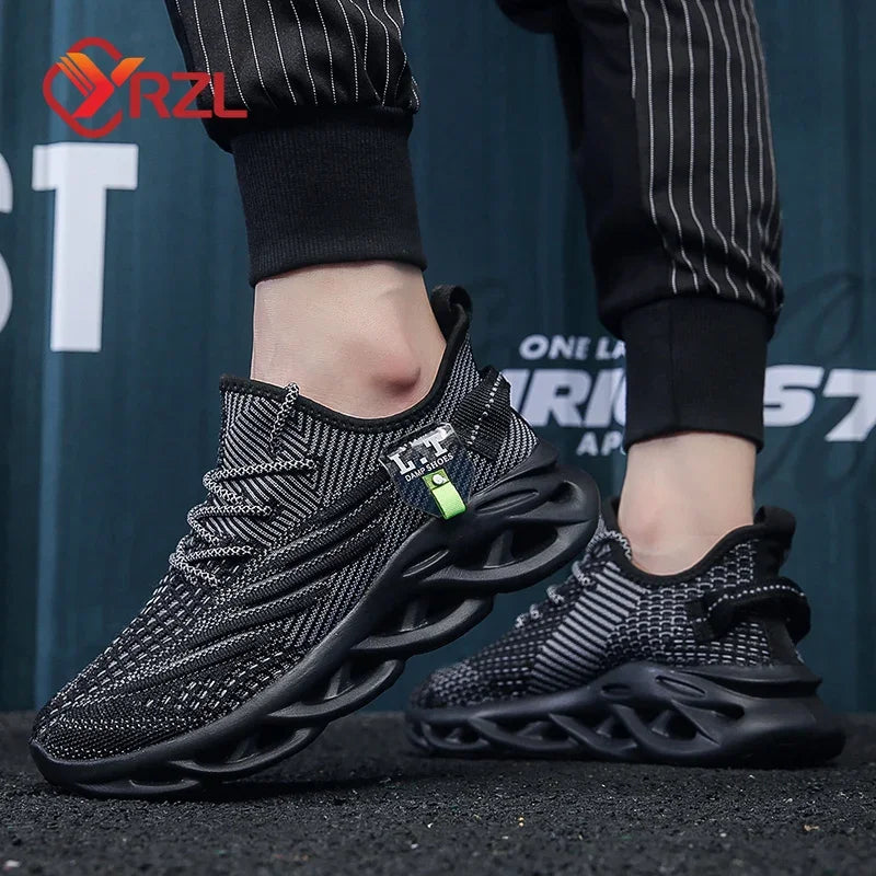 YRZL Black Jogging Shoes