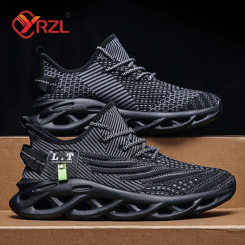 YRZL Black Jogging Shoes