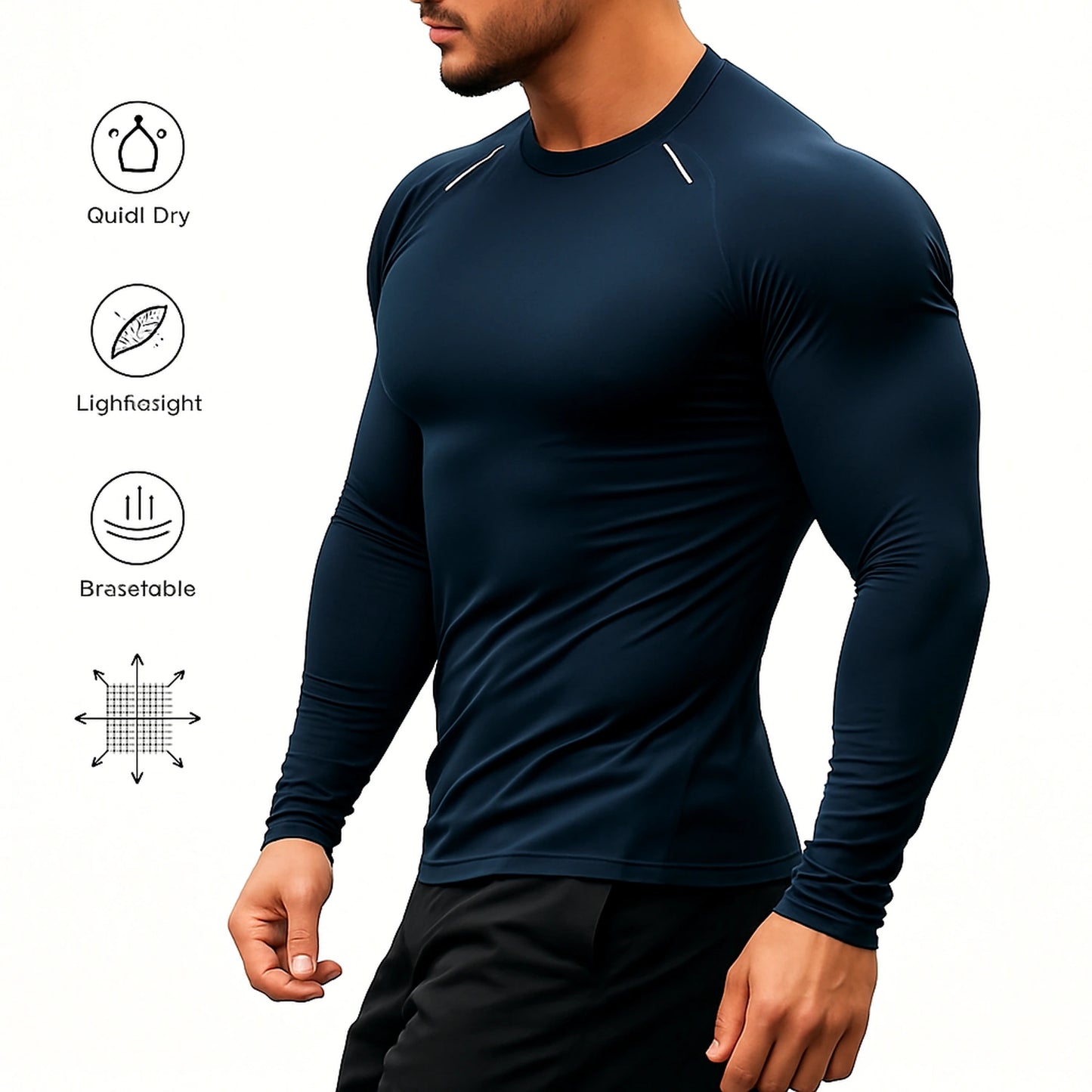 Men's Compression Long Sleeve Gym Shirt